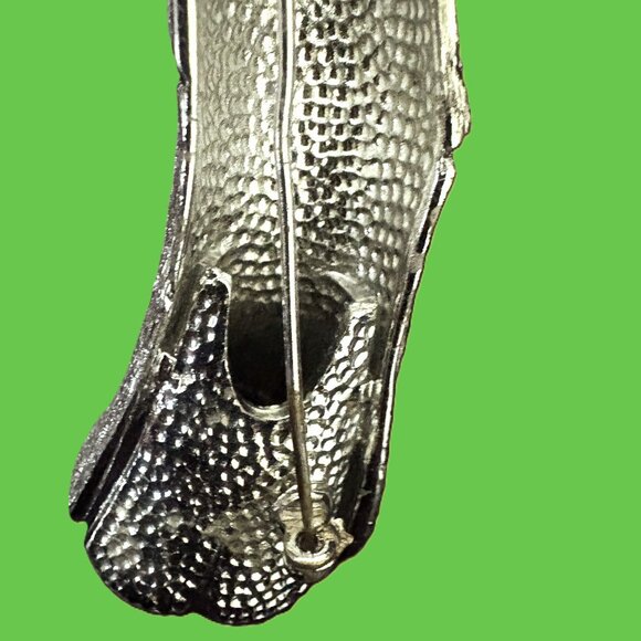 Vintage Bamboo Shoot "Lisner" Silver Brooch 1950-1960's - Picture 7 of 9